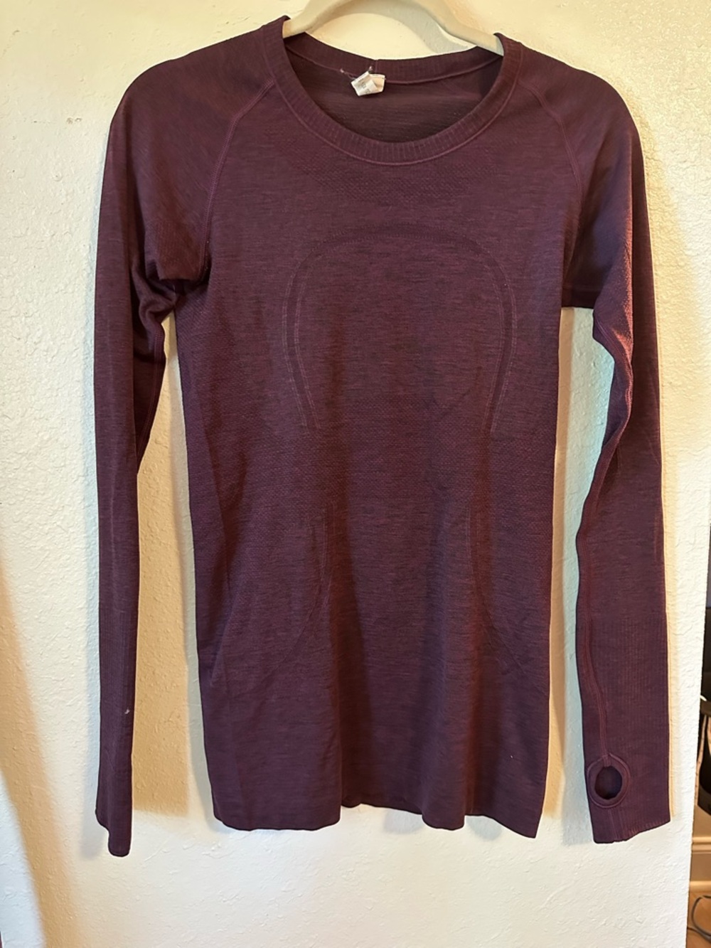 Lululemon- Swiftly Tech Long Sleeve in Heathered Dashing Purple Sz 6 - Picture 4 of 8